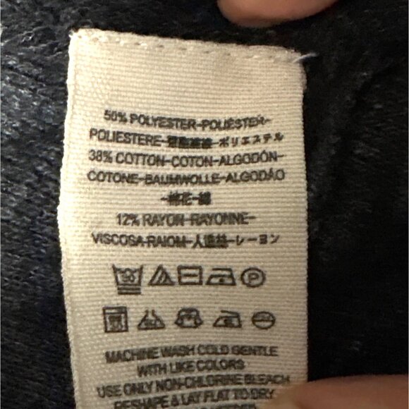 We The Free Charcoal Gray Lightweight Knit Pullover Sweatshirt M Soft Blend - Picture 4 of 6